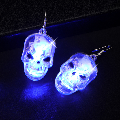 Boucles d'oreilles lumineuses en forme de lampe citrouille d'Halloween et de festival de fantômes