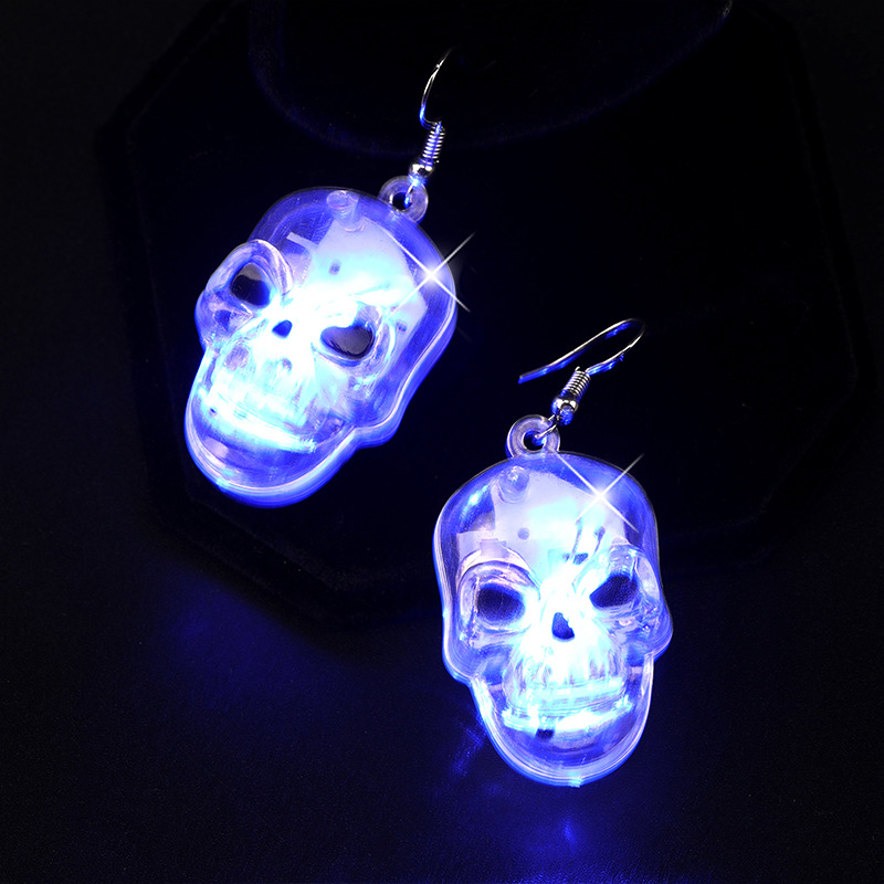 Boucles d'oreilles lumineuses en forme de lampe citrouille d'Halloween et de festival de fantômes