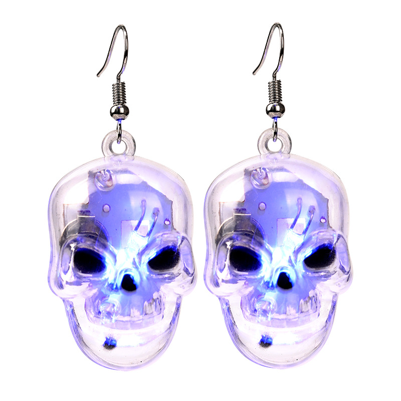 Halloween Pumpkin Lamp Ghost Festival Light-Emitting Earrings