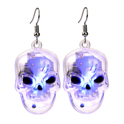 Halloween Pumpkin Lamp Ghost Festival Light-Emitting Earrings