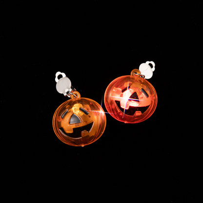 Boucles d'oreilles lumineuses en forme de lampe citrouille d'Halloween et de festival de fantômes