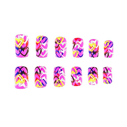 Colorful Love Press-on Nails