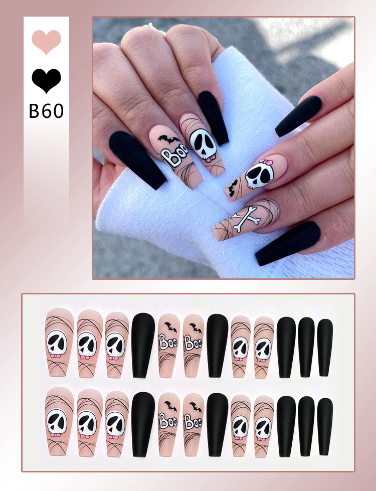 Halloween Ghost Skull Press-on Nails