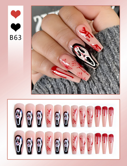 Halloween Ghost Skull Press-on Nails