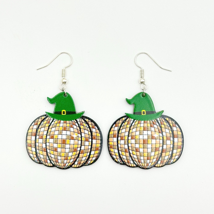 Halloween Ghost Pumpkin Eye Earrings