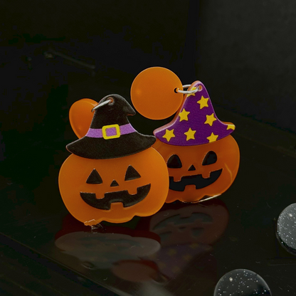 Boucles d'oreilles creuses en acrylique pour Halloween