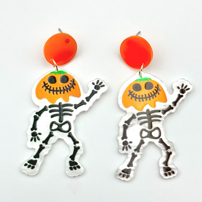 Boucles d'oreilles creuses en acrylique pour Halloween