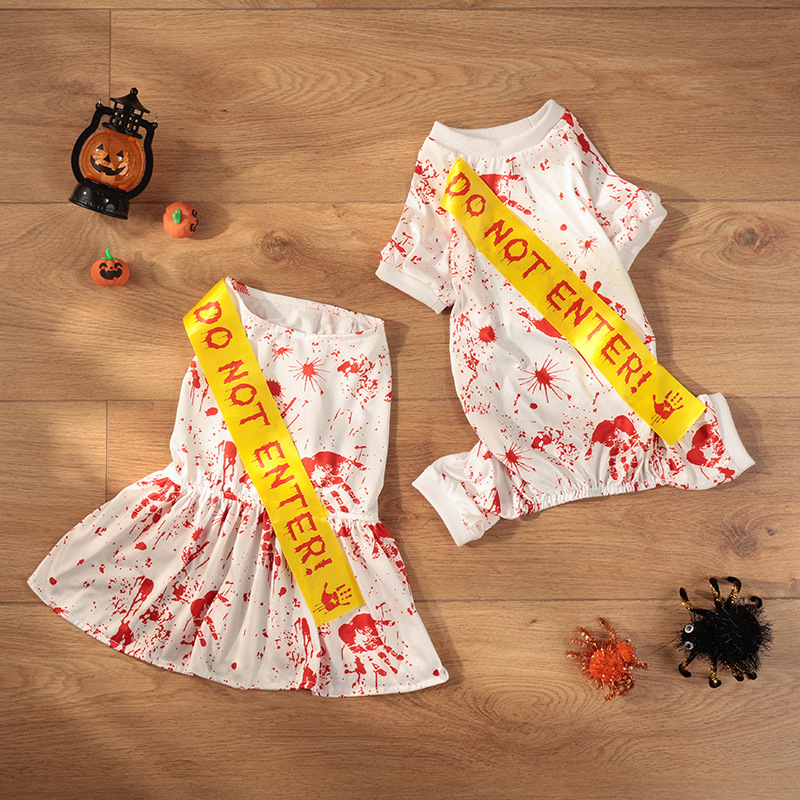 Halloween Blood Spider Pet Dog Skirt