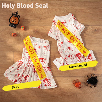 Halloween Blood Spider Pet Dog Skirt