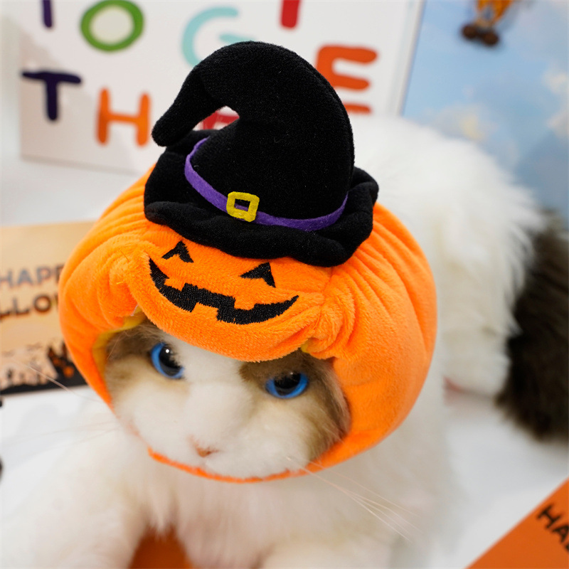 Halloween Funny Pet Pumpkin Hat