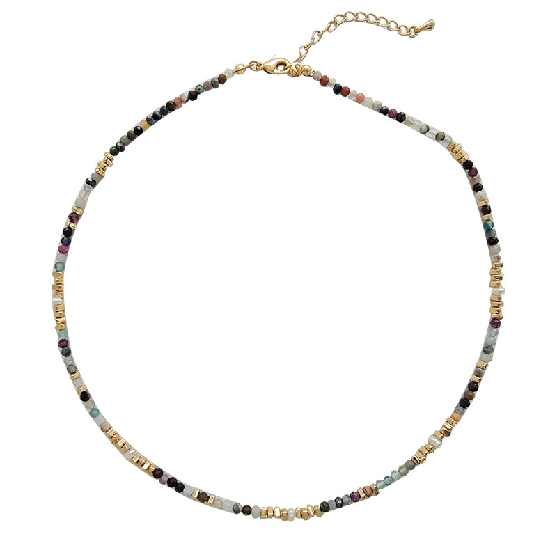 Colorful Natural Stone Beaded Necklace