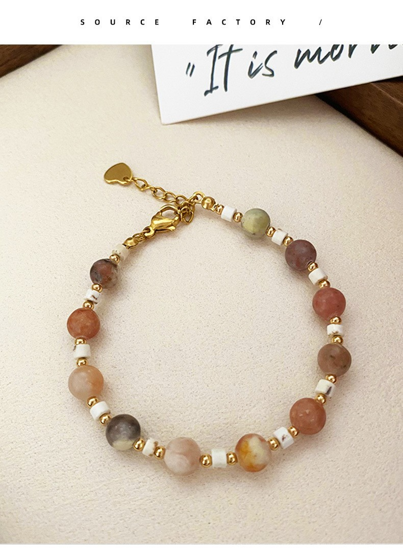 Dopamine Color Natural Stone Twin Necklace