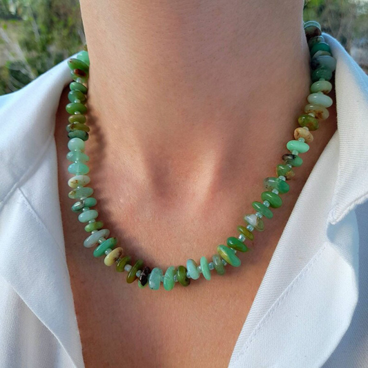 Irregular Natural Stone Beaded Necklace