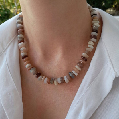 Irregular Natural Stone Beaded Necklace