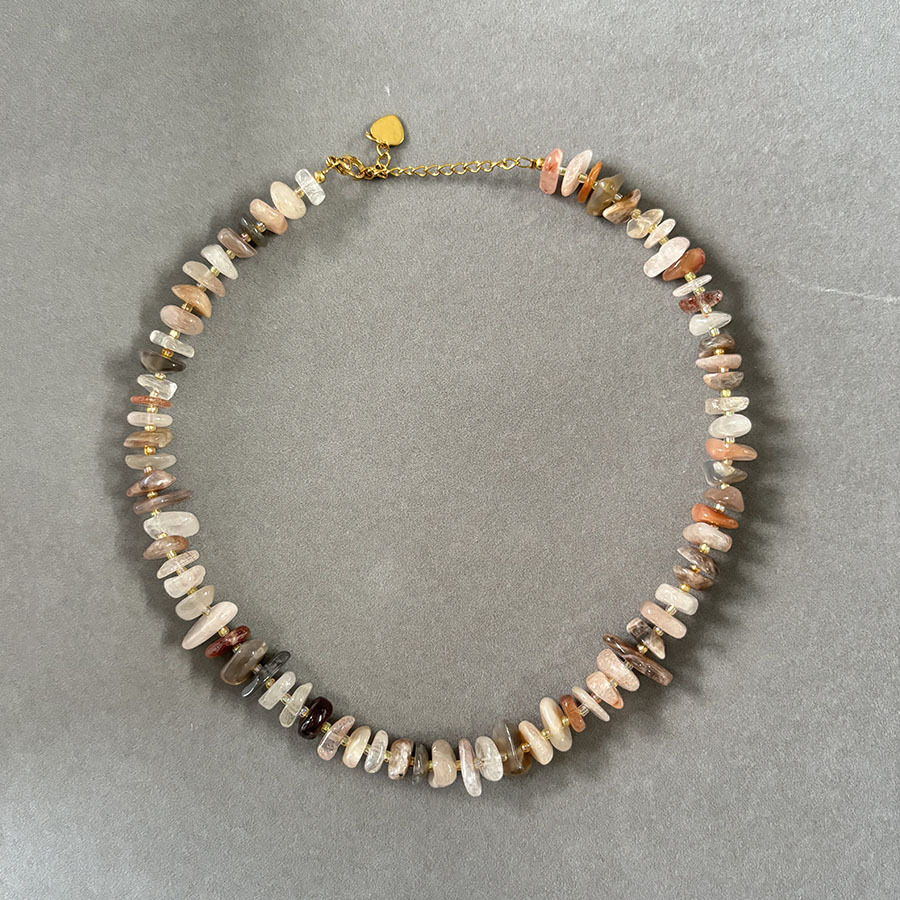 Irregular Natural Stone Beaded Necklace