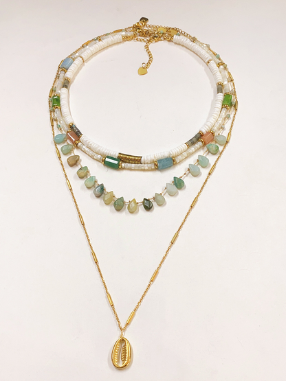 Natural Stone Beaded Necklace