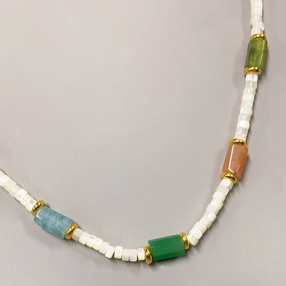 Natural Stone Beaded Necklace