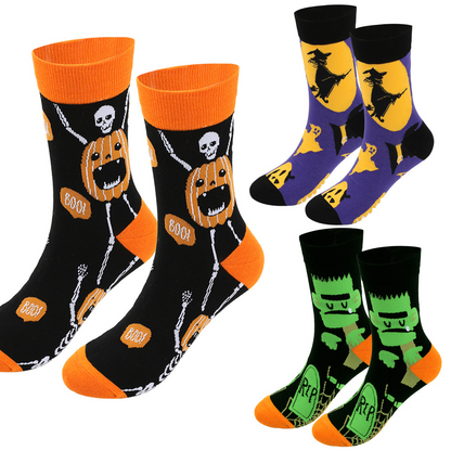 Chaussettes tube citrouille sorcière d'Halloween