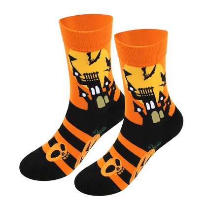 Chaussettes tube citrouille sorcière d'Halloween