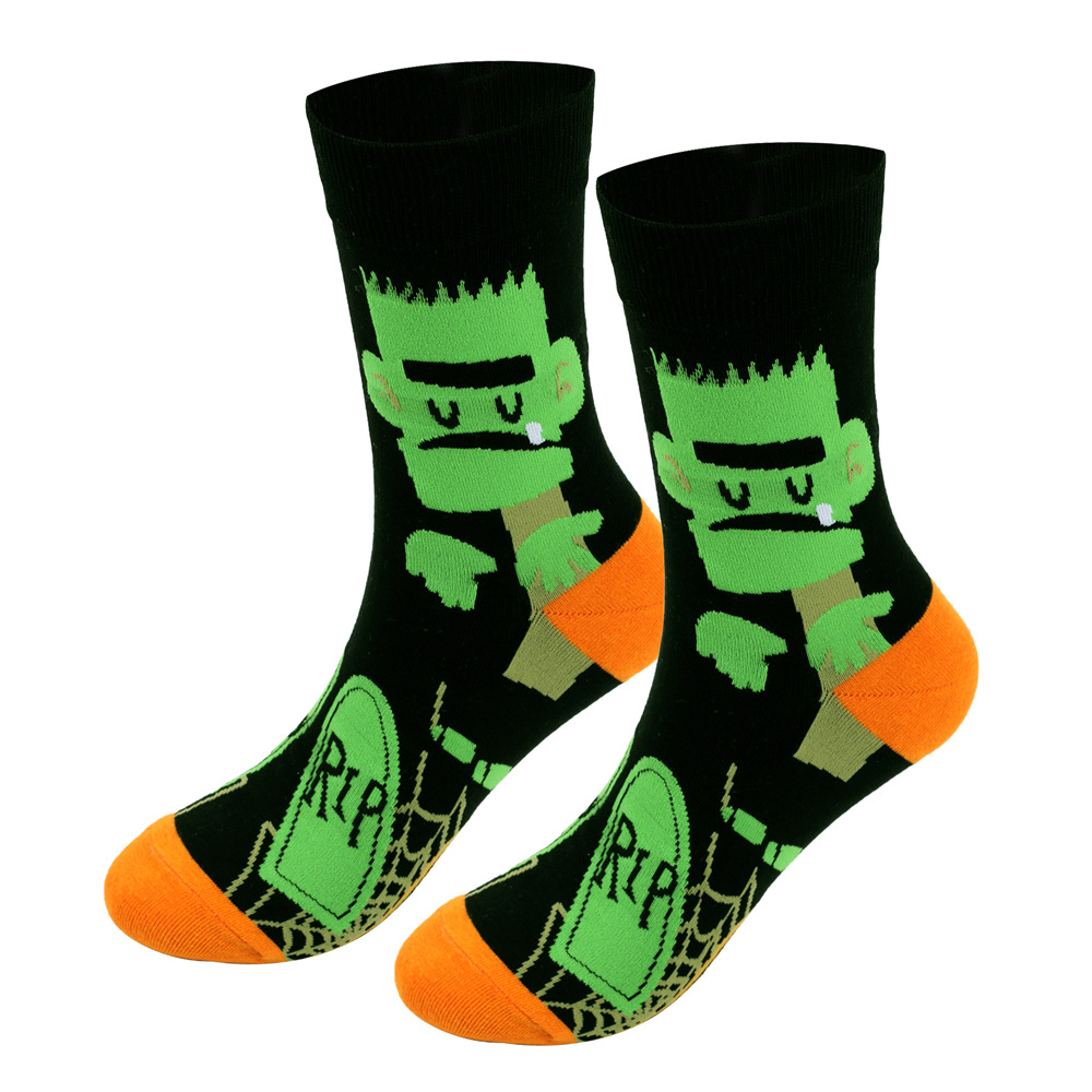 Chaussettes tube citrouille sorcière d'Halloween