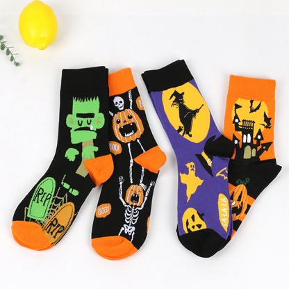 Halloween Hexenkürbis Tube Socken