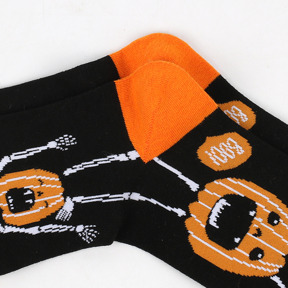 Halloween Witch Pumpkin Tube Socks