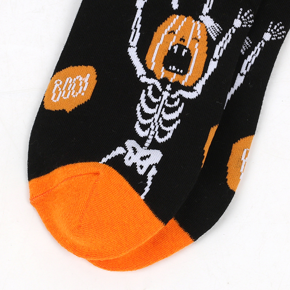 Chaussettes tube citrouille sorcière d'Halloween