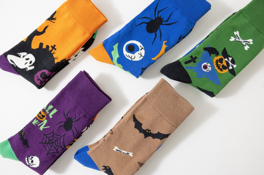 Chaussettes tube colorées d'Halloween