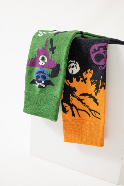 Chaussettes tube colorées d'Halloween