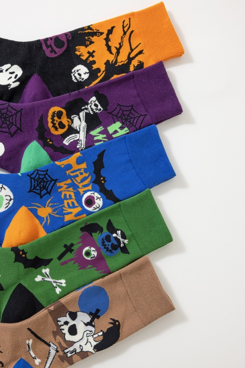 Chaussettes tube colorées d'Halloween