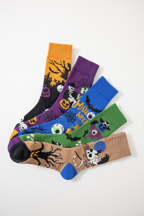 Chaussettes tube colorées d'Halloween