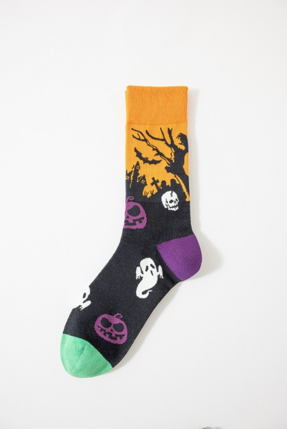 Chaussettes tube colorées d'Halloween