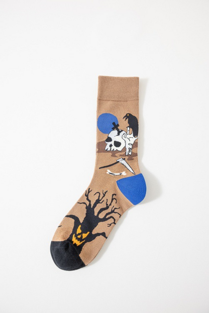 Chaussettes tube colorées d'Halloween