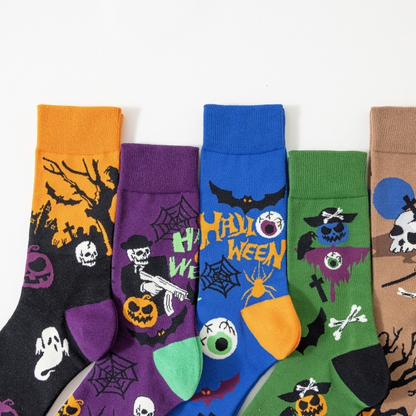 Chaussettes tube colorées d'Halloween