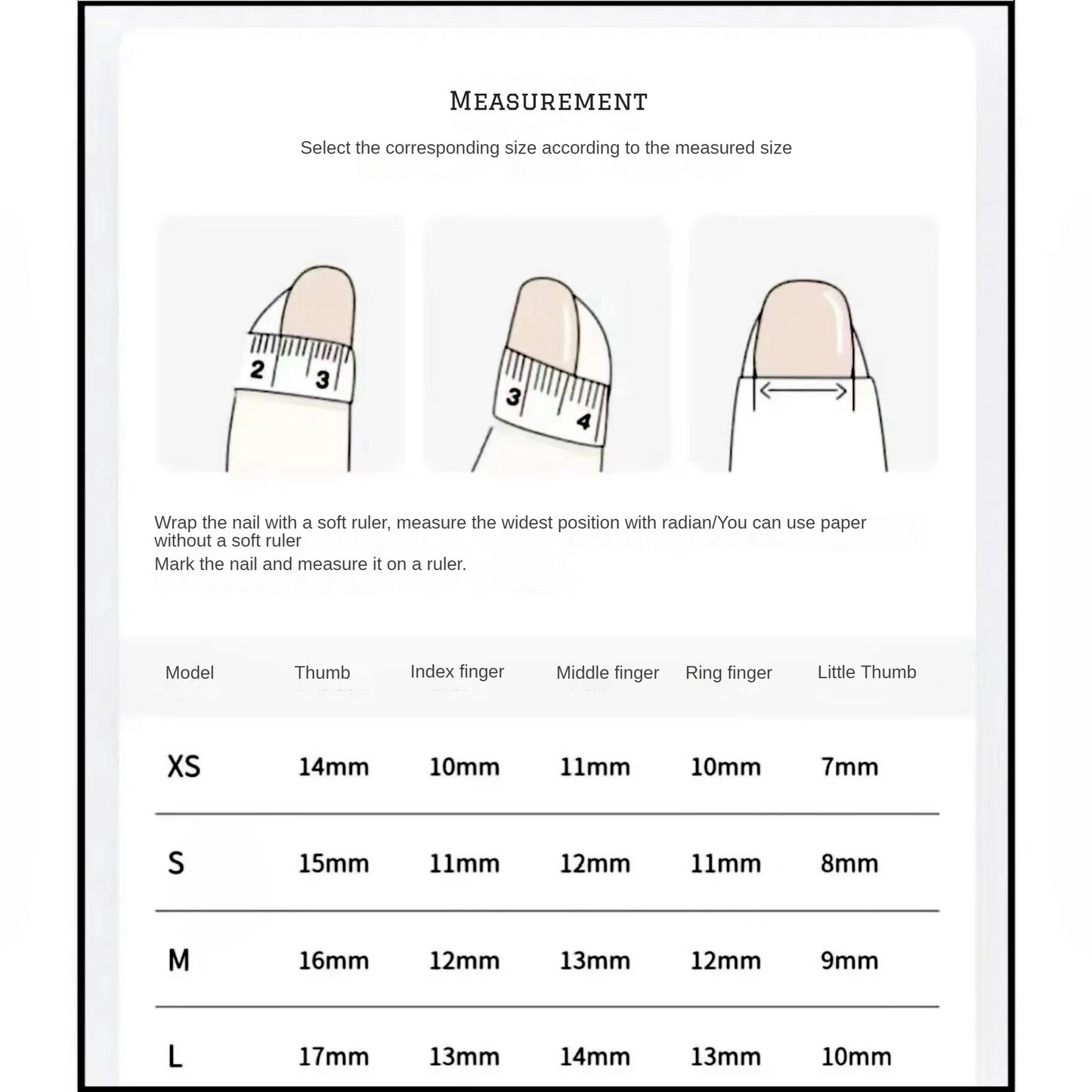 Ongles à coller mignons et drôles en forme de cœur de démon