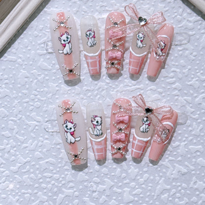 Japanese Mary Meow Press-on Nails