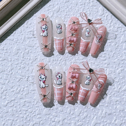 Ongles japonais Mary Meow à coller