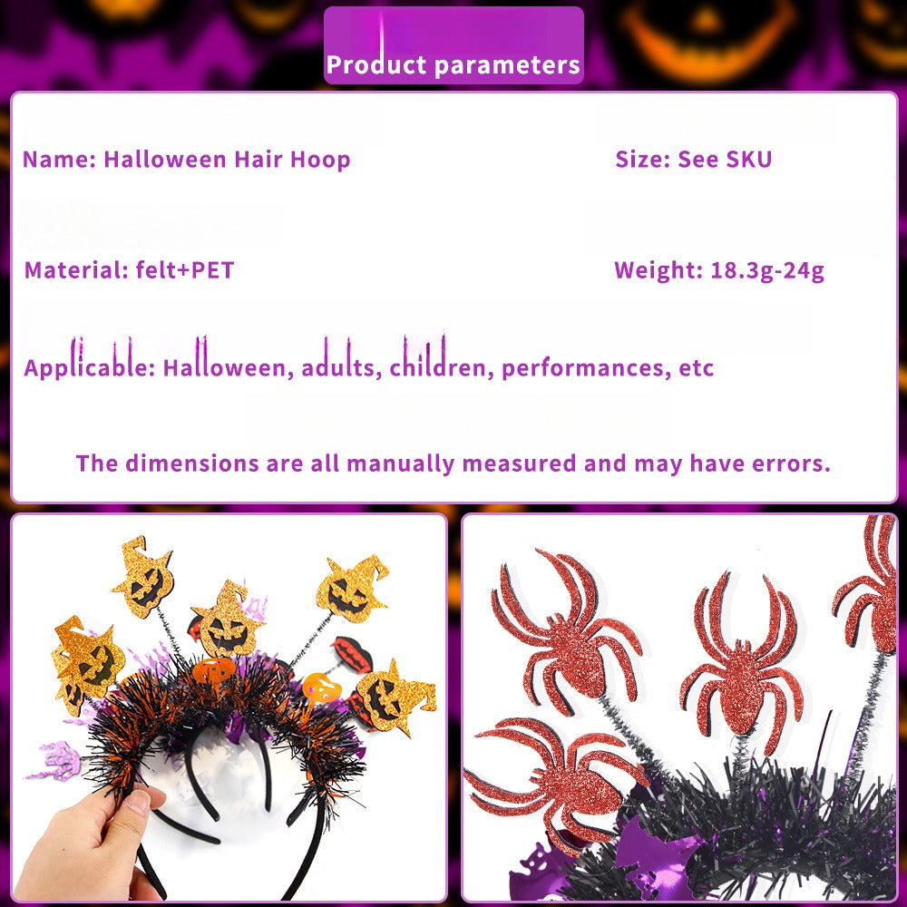 Halloween Pumpkin Spider Radial Headdress