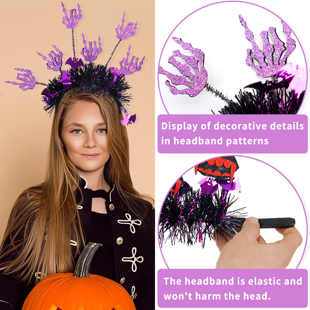 Halloween Pumpkin Spider Radial Headdress