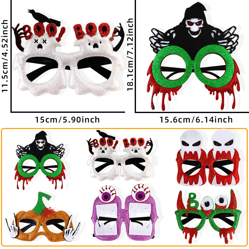 Halloween Ghost Bat Glasses and Headwear and Mask