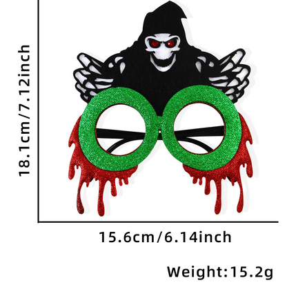 Halloween-Geisterfledermausbrille, Kopfbedeckung und Maske