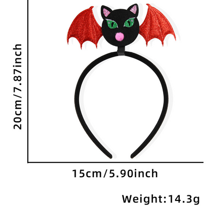 Halloween Ghost Bat Glasses and Headwear and Mask