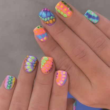 Colorful Spot Press-on Nails