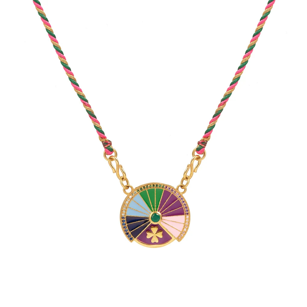 Collier de pièces de tarot rondes rotatives