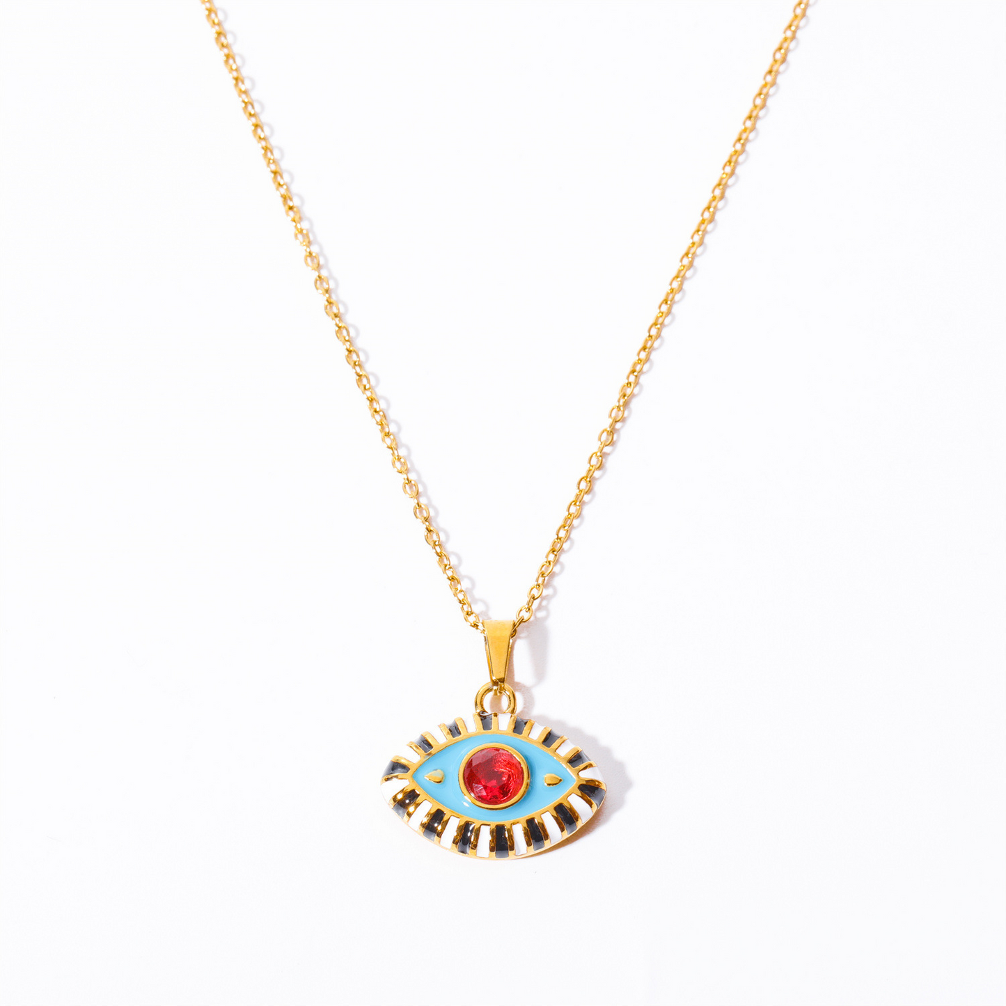 Colored Devil's Eye Pendant Necklace