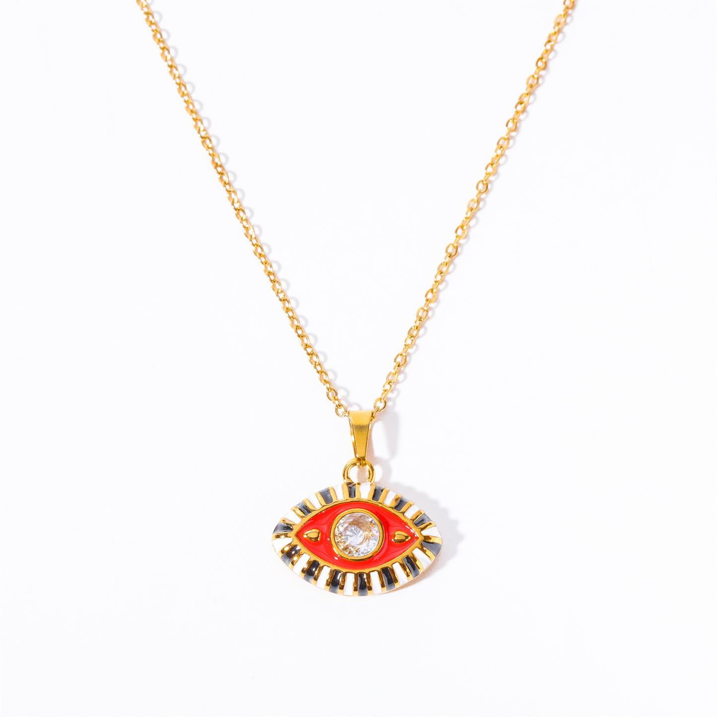 Colored Devil's Eye Pendant Necklace