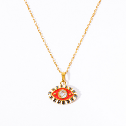 Colored Devil's Eye Pendant Necklace