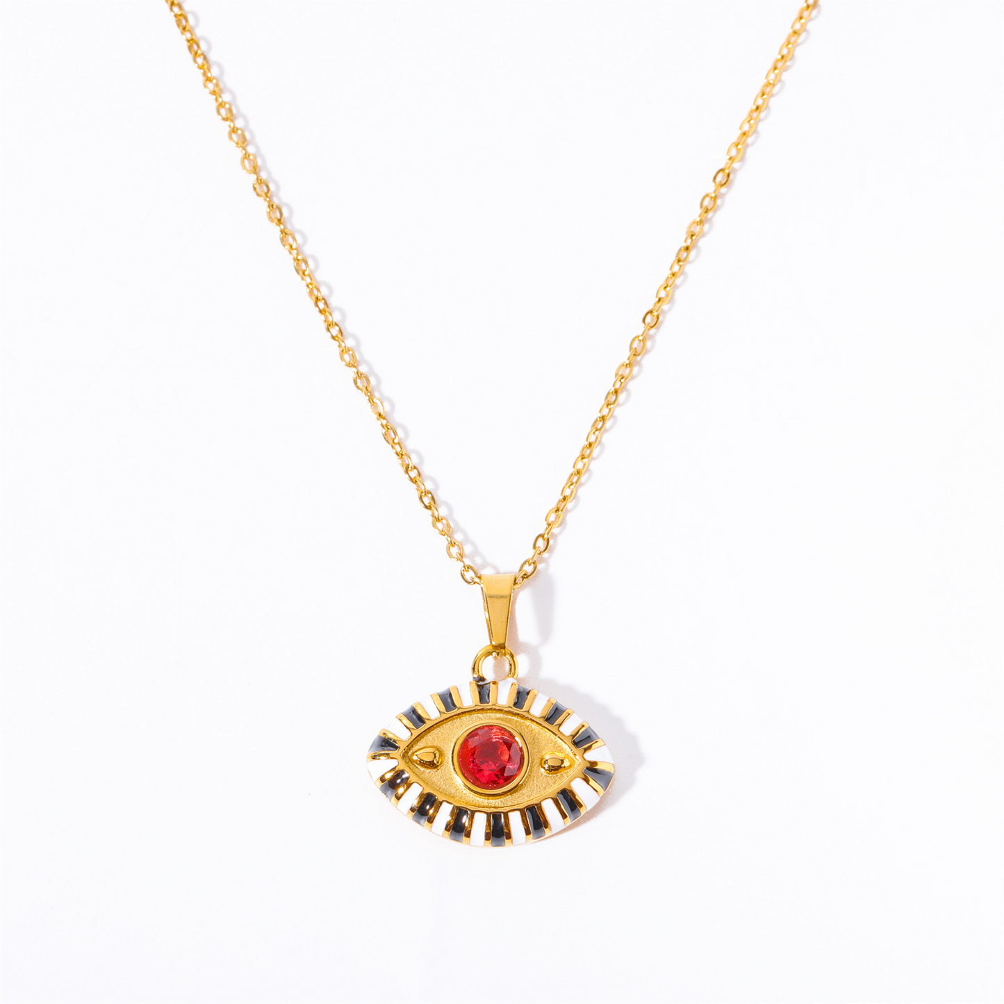 Colored Devil's Eye Pendant Necklace