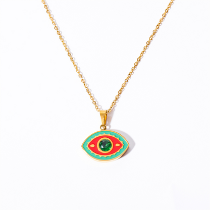 Colored Devil's Eye Pendant Necklace