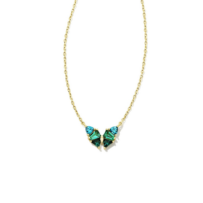 butterfly shaped zirconia necklace